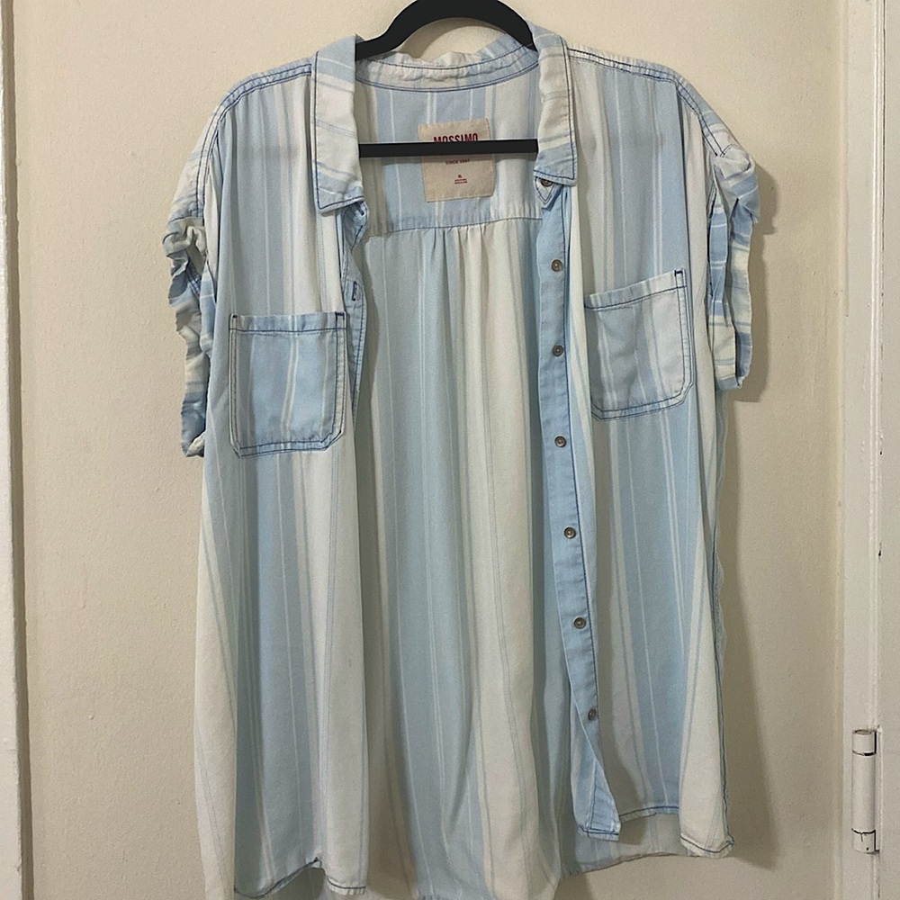 Coastal Stripes XL Mossimo Blouse